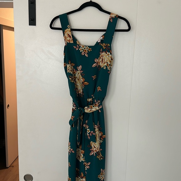 Floral teal jumpsuit - Picture 1 of 5